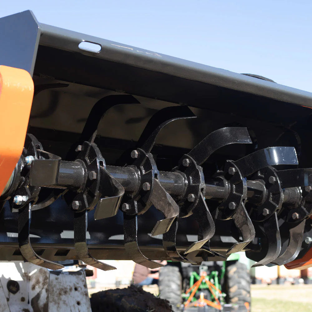 Titan Attachments Rotary Tiller | 60" / 72" Cutting Width Steer For Skid Steer