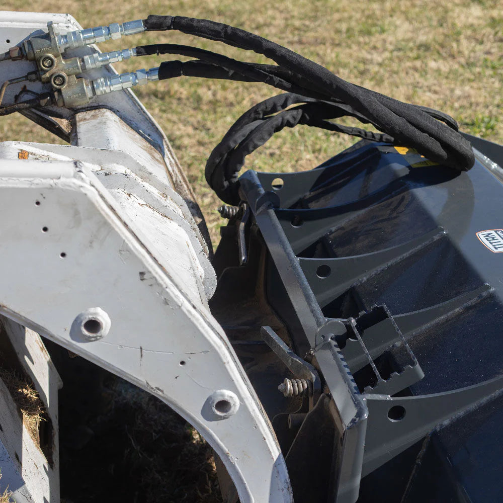 Titan Attachments Rotary Tiller | 60" / 72" Cutting Width Steer For Skid Steer
