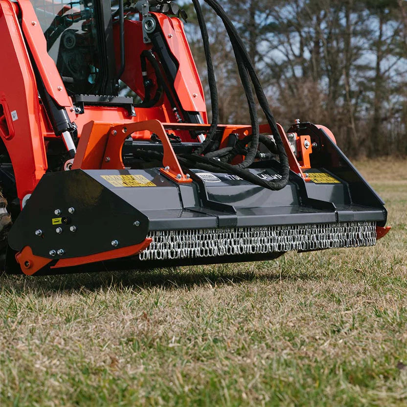Titan Attachments Flail Mower | Hydraulic Hammer Blade Mulcher | Cutting Width 60" & 68" | Oil Flow13–21 GPM | For Skid Steers