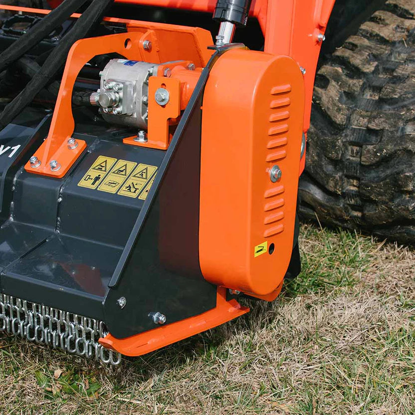 Titan Attachments Flail Mower | Hydraulic Hammer Blade Mulcher | Cutting Width 60" & 68" | Oil Flow13–21 GPM | For Skid Steers