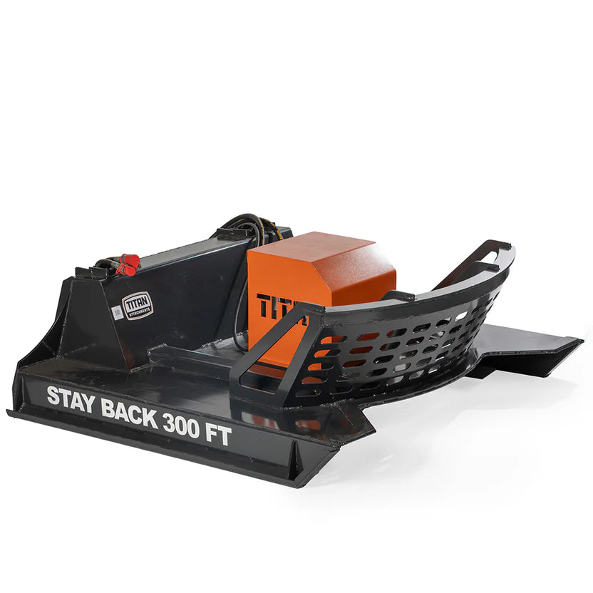 Titan Attachments Brush Cutter | 60" Width | 8" Dia. Capacity | 18–25 GPM | For Skid Steers