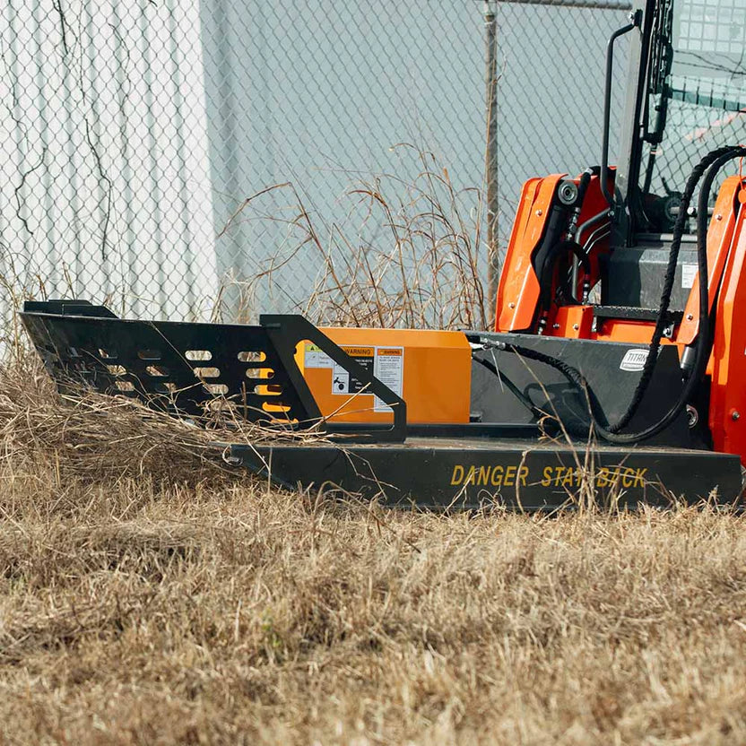 Titan Attachments Economy Series Brush Cutter | 66" Cutting Width | Gear Motor | 3" Dia. Capacity | 14–20 GPM Flow | For Skid Steer