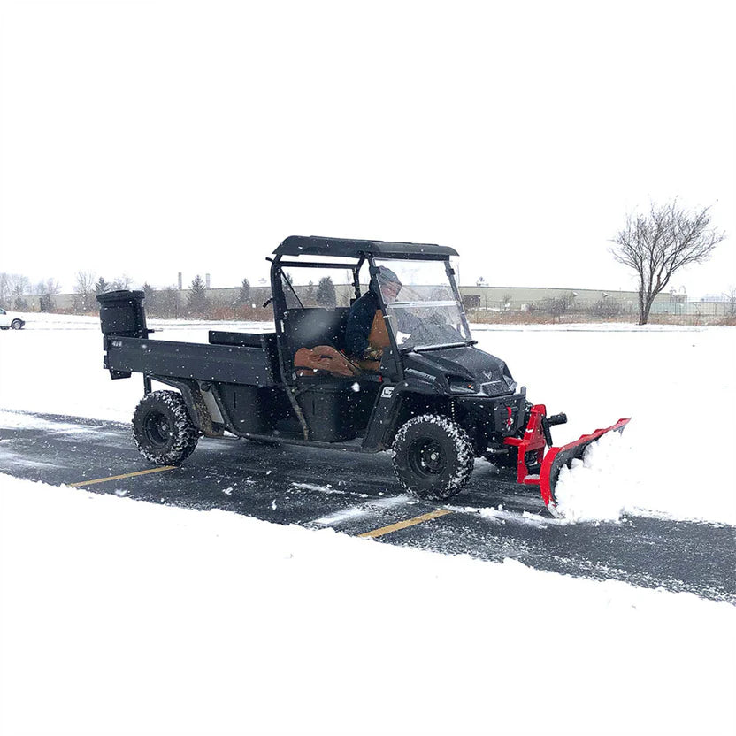 Titan Attachments Snow Plow | 60" Blade Width | Dual Electronic Actuators | 12V Powered | 117 lb | 15–25 HP | For ATV/UTV