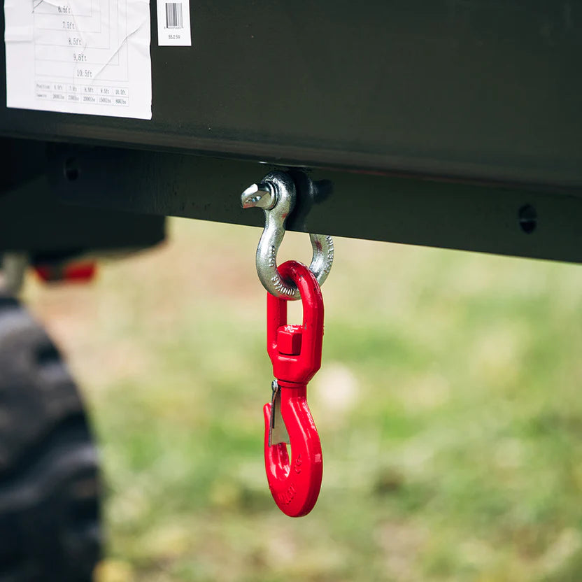 Titan Attachments Crane Jib Attachment | 3-Ton Swivel Hook | 46.25" Width | Oil Flow Range Flow 4–15 GPM | For Skid Steers