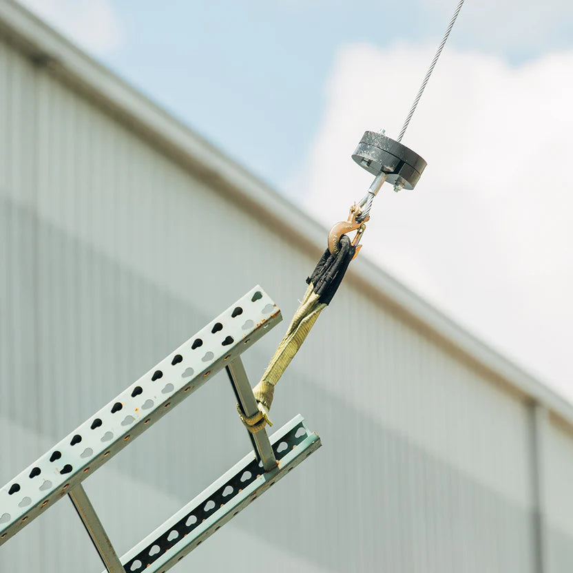 Titan Attachments Crane Jib Attachment | 3-Ton Swivel Hook | 46.25" Width | Oil Flow Range Flow 4–15 GPM | For Skid Steers