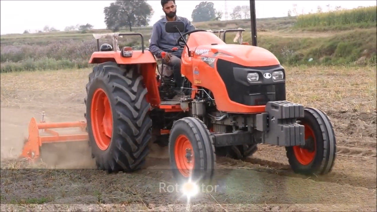 Fieldking | Robust Series Four Speed Rotary Tiller | Model FKDRTMG Series | Widths 5'6" To 9' | Multi-Speed Gearbox | Horsepower 45 To 90 HP | For Tractors