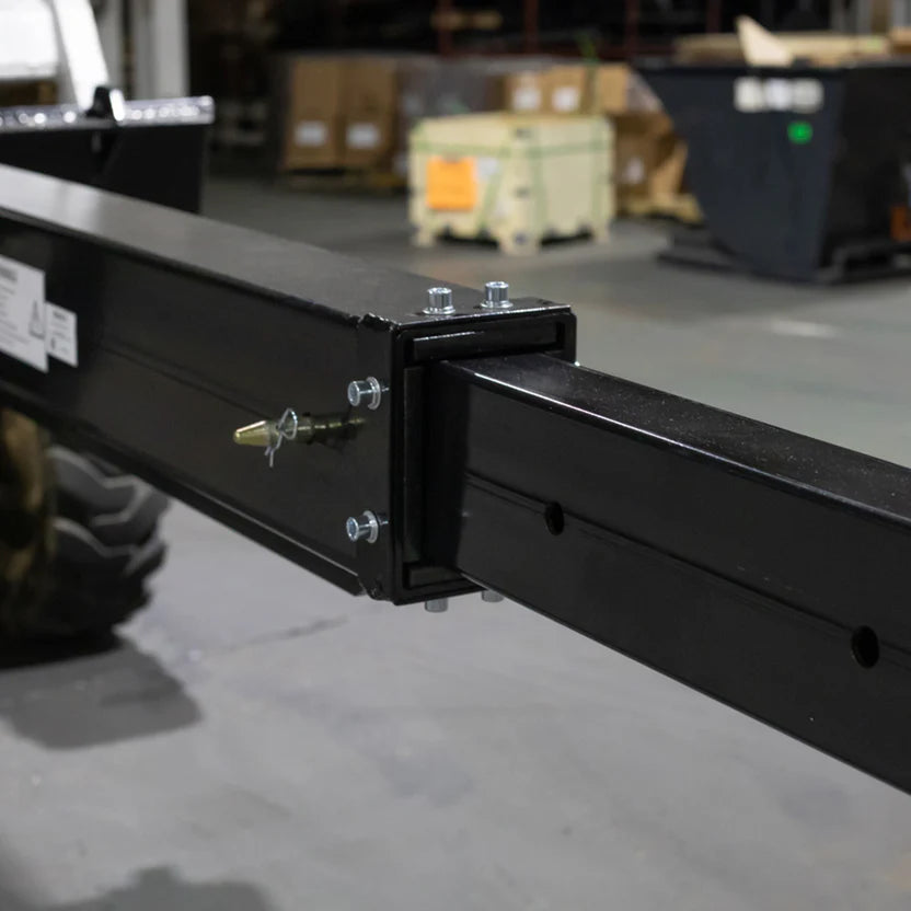 Titan Attachments Crane Jib Attachment | 3-Ton Swivel Hook | 46.25" Width | Oil Flow Range Flow 4–15 GPM | For Skid Steers