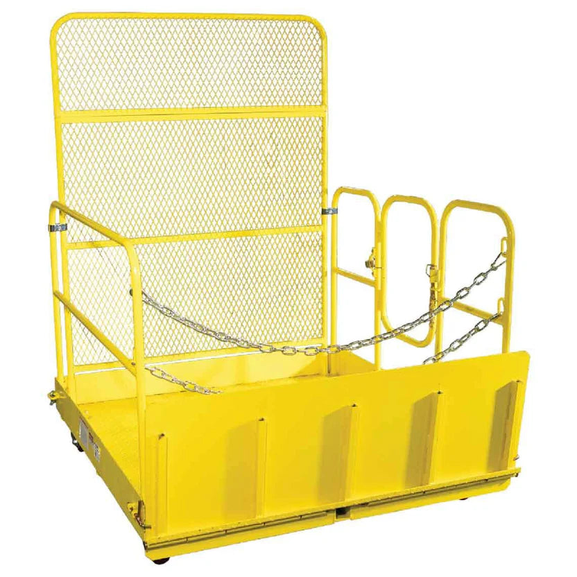 Titan Attachments Work Platform | Mobile Forklift-Raised | 54" x 54" Cage | 320 lbs Steel Frame | Horsepower 70–120 HP | For Fork Truck