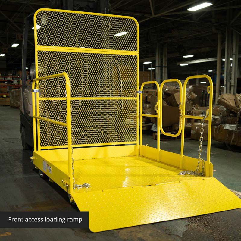 Titan Attachments Work Platform | Mobile Forklift-Raised | 54" x 54" Cage | 320 lbs Steel Frame | Horsepower 70–120 HP | For Fork Truck