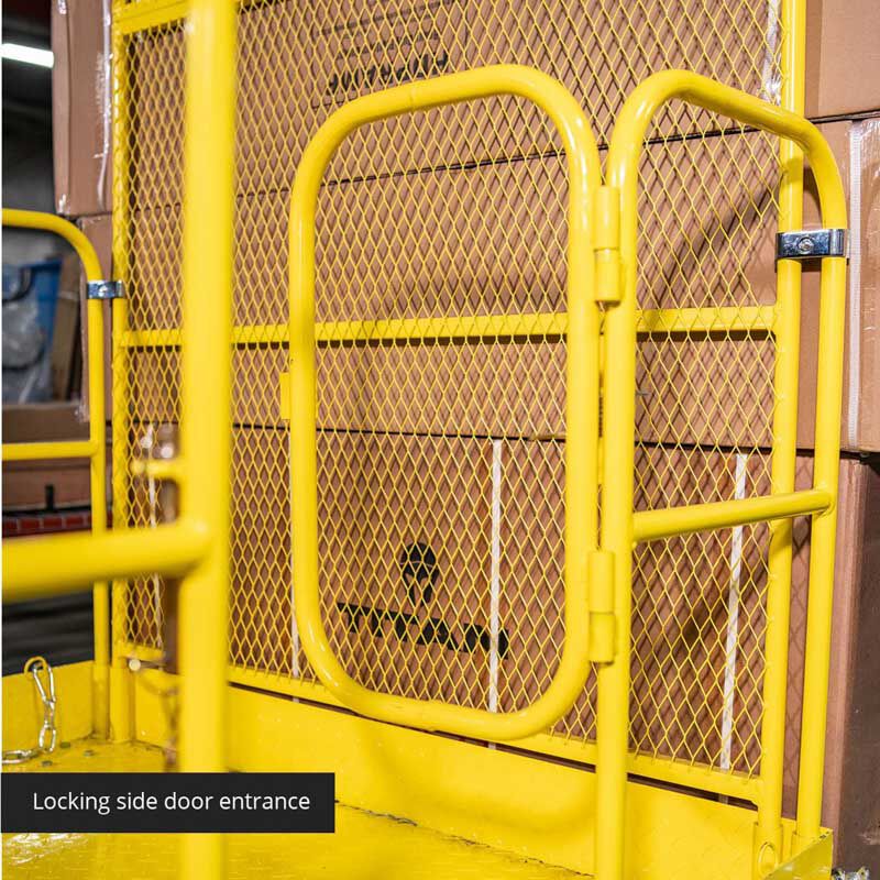 Titan Attachments Work Platform | Mobile Forklift-Raised | 54" x 54" Cage | 320 lbs Steel Frame | Horsepower 70–120 HP | For Fork Truck