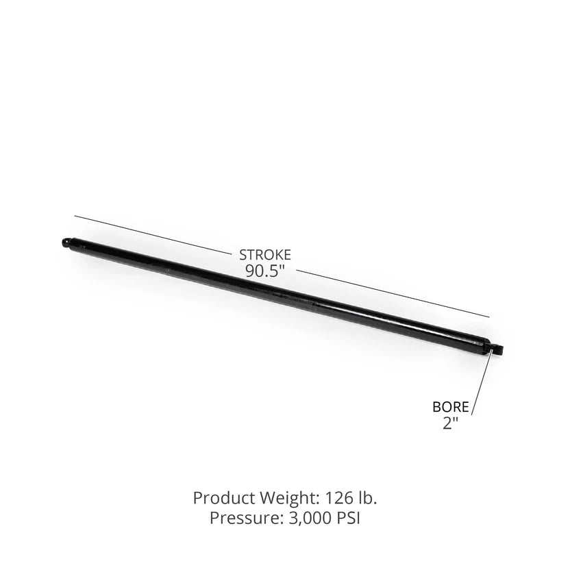 Titan Attachments Replacement Cylinder 26 FT Telescoping Truss Boom | 90.5" Stroke | 2" Bore | 3,000 PSI Rated | 101.5" Mounting | Oil Flow Range 11–16 GPM | For Skid Steer