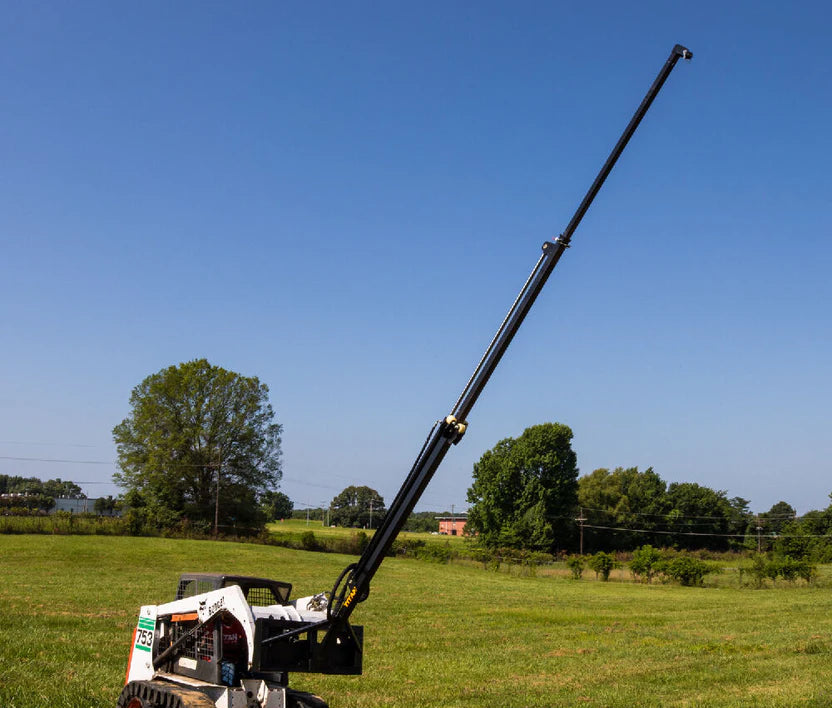 Titan Attachments Replacement Cylinder 20 FT Economy Telescoping Truss Boom | 60" Stroke | 3.5" Width | Oil Flow Range 12 GPM | For Skid Steer
