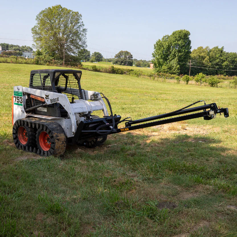 Titan Attachments Replacement Cylinder 20 FT Economy Telescoping Truss Boom | 60" Stroke | 3.5" Width | Oil Flow Range 12 GPM | For Skid Steer