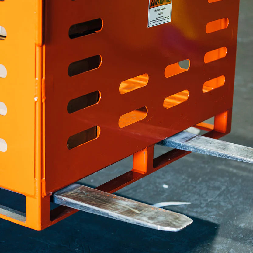 Titan Attachments Material Basket | 4,000 lb Capacity | 42" Interior Width | 4-Way Fork Access | 380 lbs | 10–25 GPM Hydraulic Flow | For Skid Steer