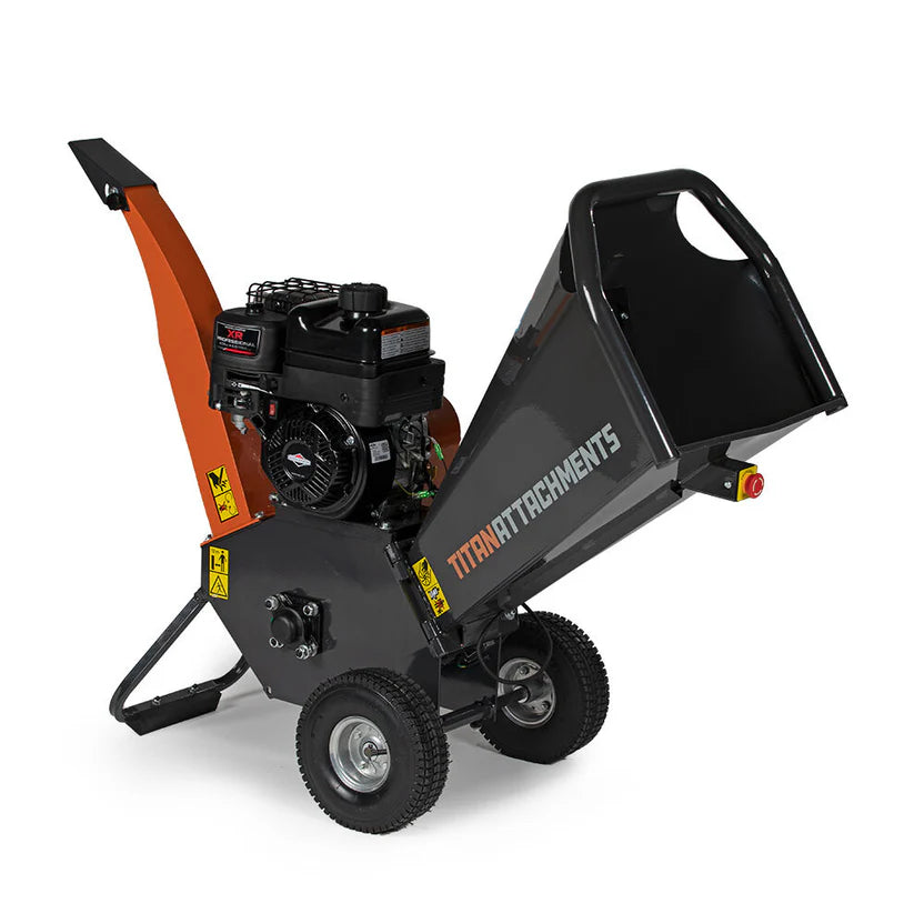 Titan Attachments Wood Chipper | 3" Capacity | 208cc Briggs & Stratton | 22.25" Width | 187 lb | 6.5 HP | Tow-Behind | For ATV/UTV