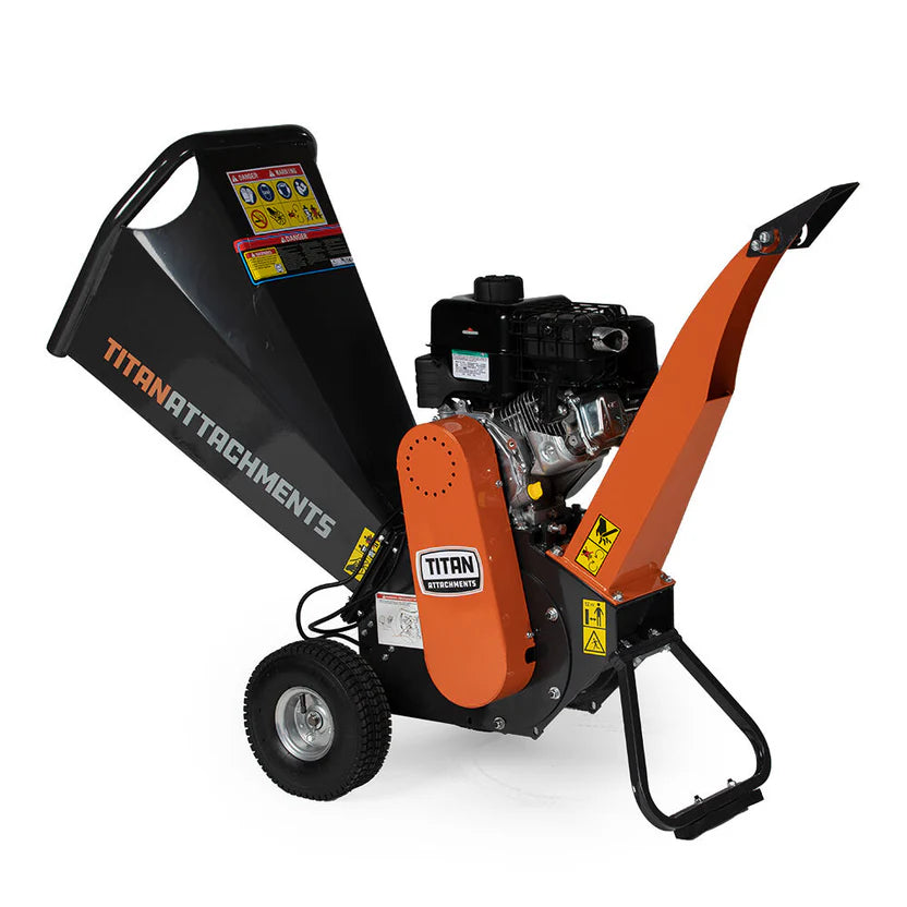 Titan Attachments Wood Chipper | 3" Capacity | 208cc Briggs & Stratton | 22.25" Width | 187 lb | 6.5 HP | Tow-Behind | For ATV/UTV