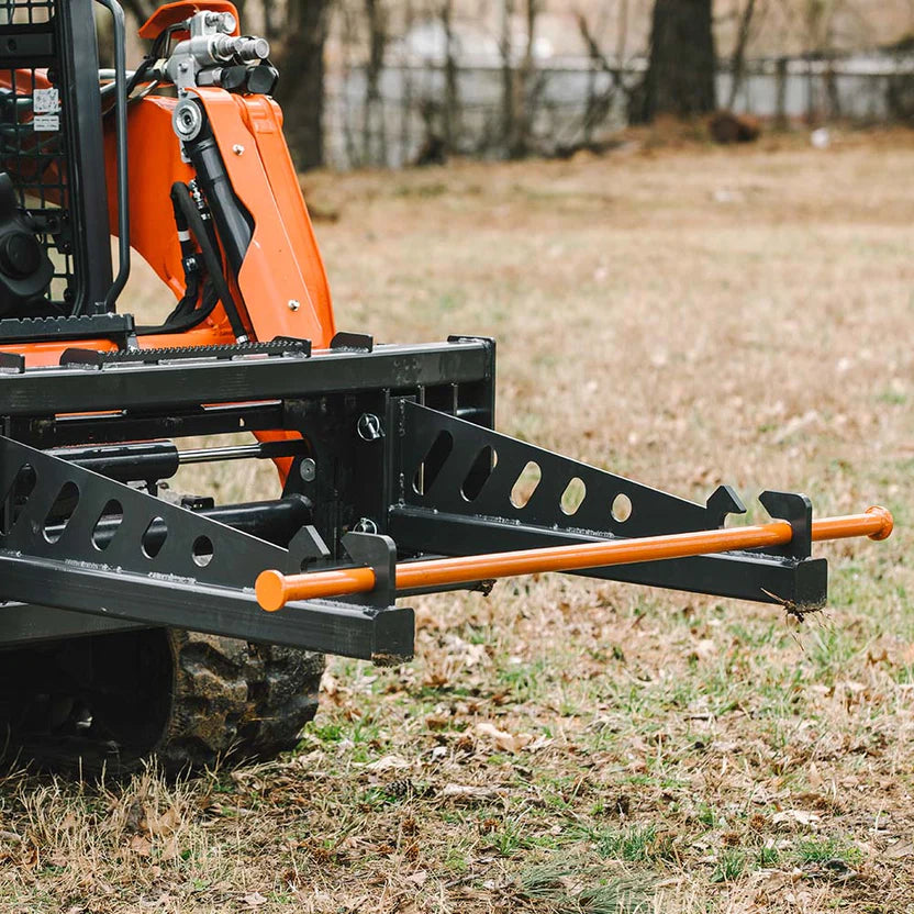 Titan Attachments Heavy-Duty Sod Roller | 36"–52" Adjustable Width | Up to 60" Roll Diameter | 1.5" Bar | Oil Flow Range 12–25 GPM | For Skid Steers