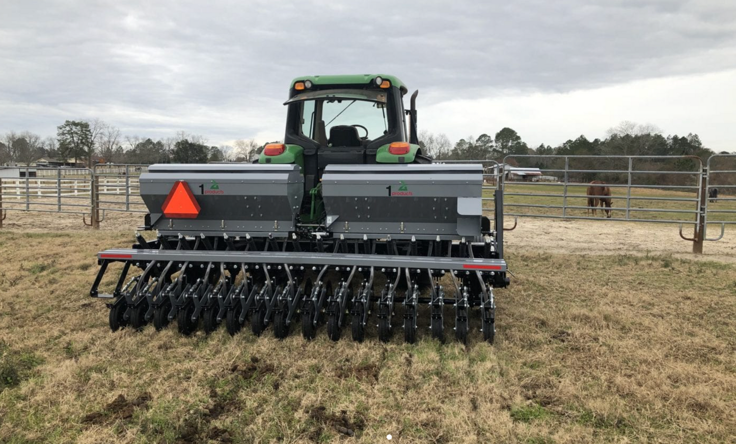 1st Products No Till Drill 5ft to 12ft, 3-Pt & Pull Type | Working Width 54"-144" | Horsepower 30-90+ HP | For Tractors