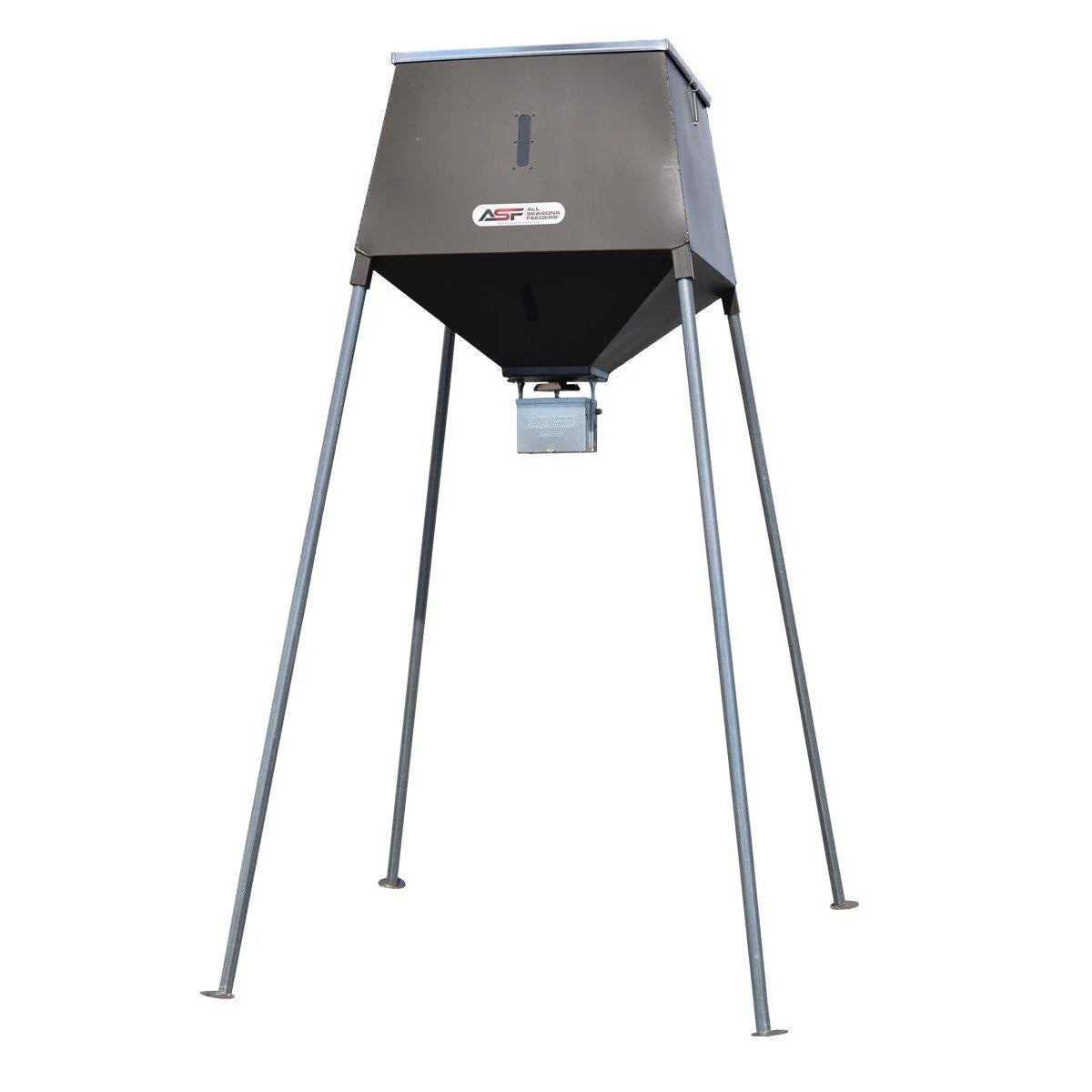 ASF Broadcast Feeder w/ Solar | Capacity 1,000lb | Width 42" inches | 8' Legs With Drive Pins