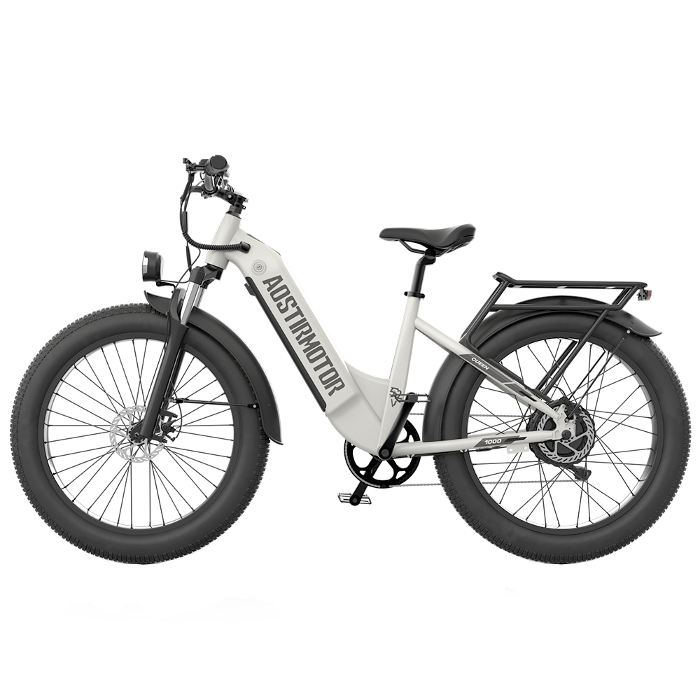 Aostirmotor 52V All-Terrain Electric Bike Queen | 1000W Brushless Motor | 52V 15Ah Lithium-Ion Battery | 330 lbs