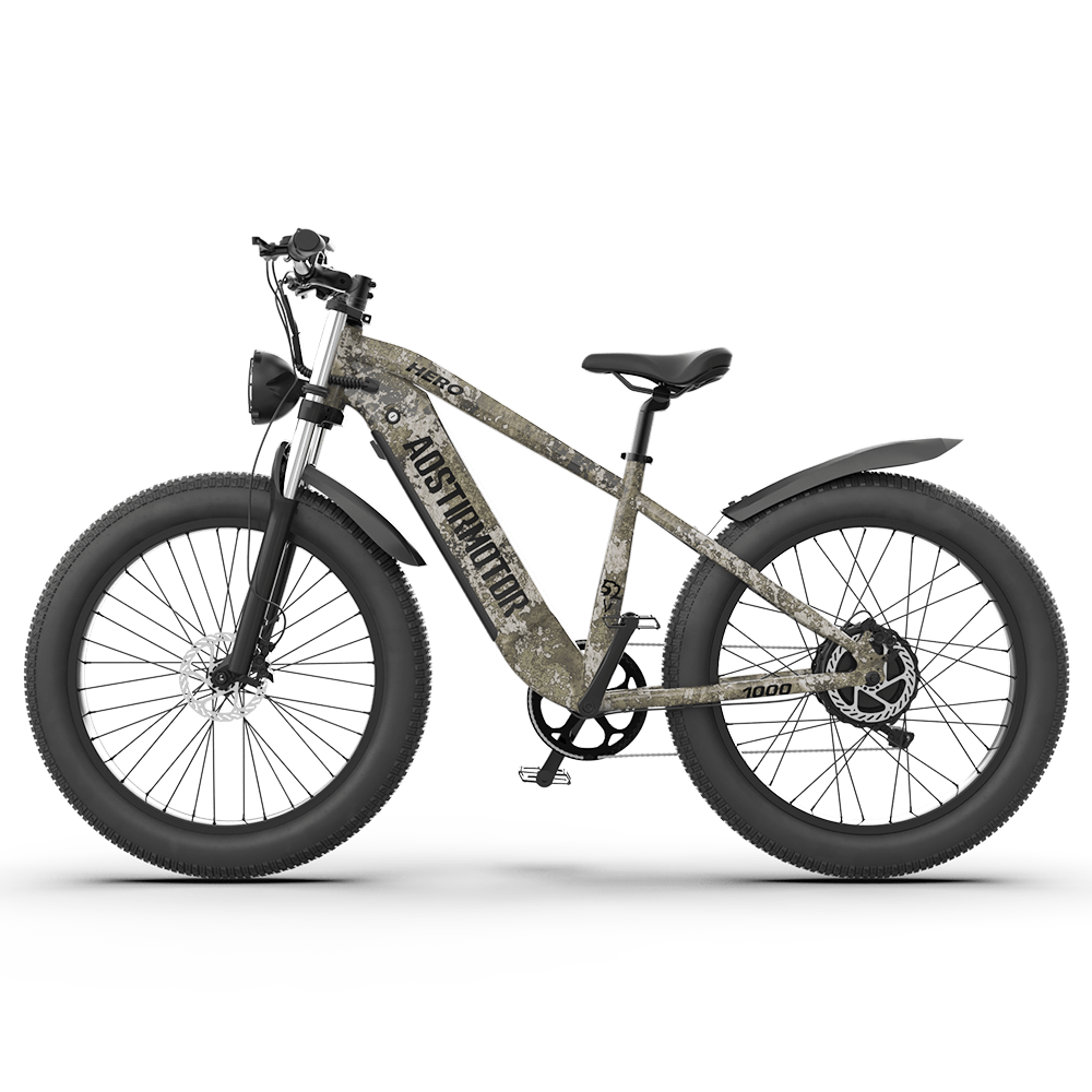 Aostirmotor Off-Road Electric Bike Hero| 750W Brushless Motor | 52V 15Ah Lithium Battery | 330 lbs