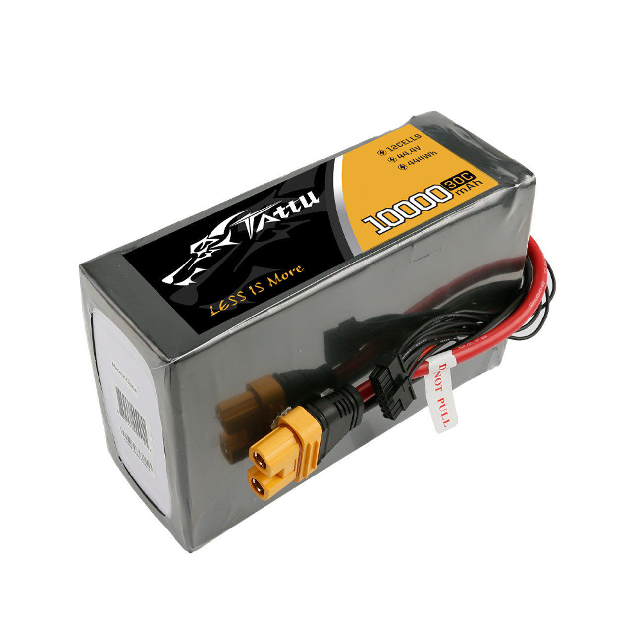 Lucid Tattu 12S1P(44.4V ) Lipo Battery Pack With AS150U Plug | 10000mAh Capacity | 30C Discharge Rate| For UAV Drone