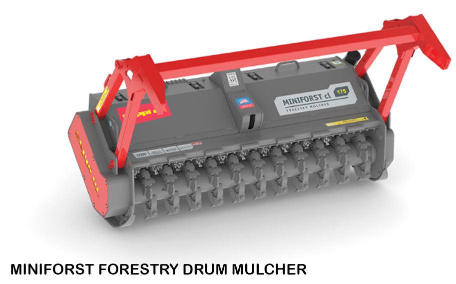 Seppi | Forestry Mulcher with Knives & Carbide | Model Miniforst CL 150, 175 & 200 | Working Width 59" To 79" Inches | Hydraulic Flow 13 To 40 GPM | For Compact Track Loaders