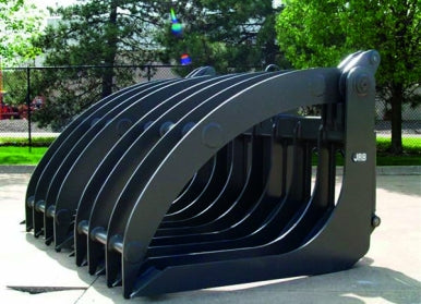 Paladin Grapple Rake | JRB 416 Mount | Working Width 100.39" | Machine Size 12–20 Tons | Dual Hydraulic Clamp | For Wheel Loaders