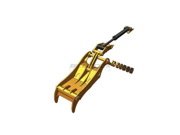 Bedrock Attachments Pin Grabber Thumb | Model EPT90-PG2T42 | Width 46.5" | Pin Size 90mm | 2 Teeth | Machine Size 24-29 Ton | For Excavators