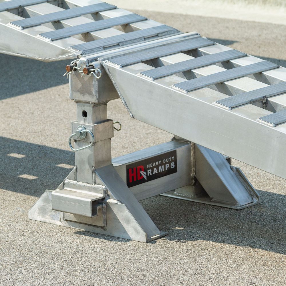 Heavy Duty Ramps | 4 Bunk Load Leveler / 4 Ramp System | Model 20-16-192-02-02-MLL-4 | 8' L x 16" W | 20,000 lb. Capacity | Horsepower 23 HP | For 102" Step Deck Trailers with 16" Drop