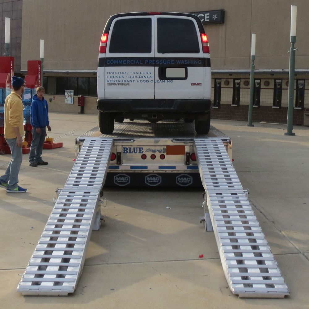 Heavy Duty Ramps Modular Step Deck Trailer Ramp System | Model 23-18-192-02-02M | 16' L x 18" W | Horsepower 23 HP | 23,500 lb. Weight Capacity | For Trailers, Loaders