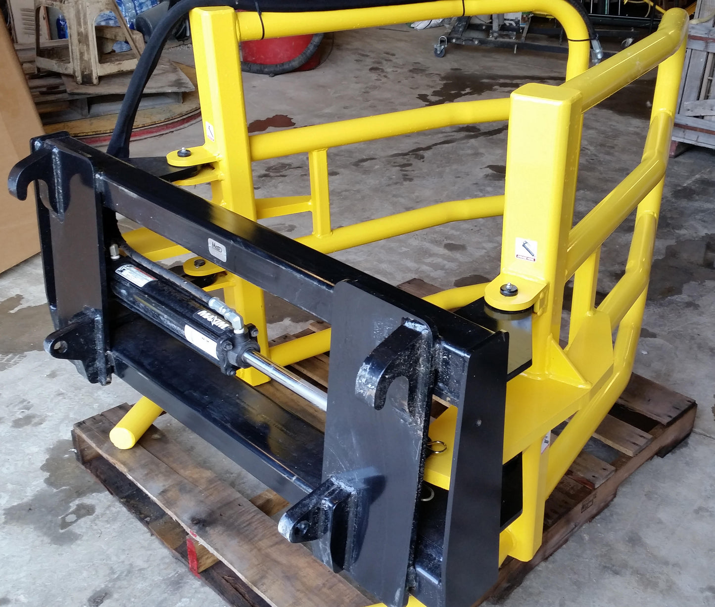 AgNation Wrap Round Bale Handler | Bale Size 4'x4' to 5'x5' in Diameter | Dual Cylinder | For Skid Steers & Tractors