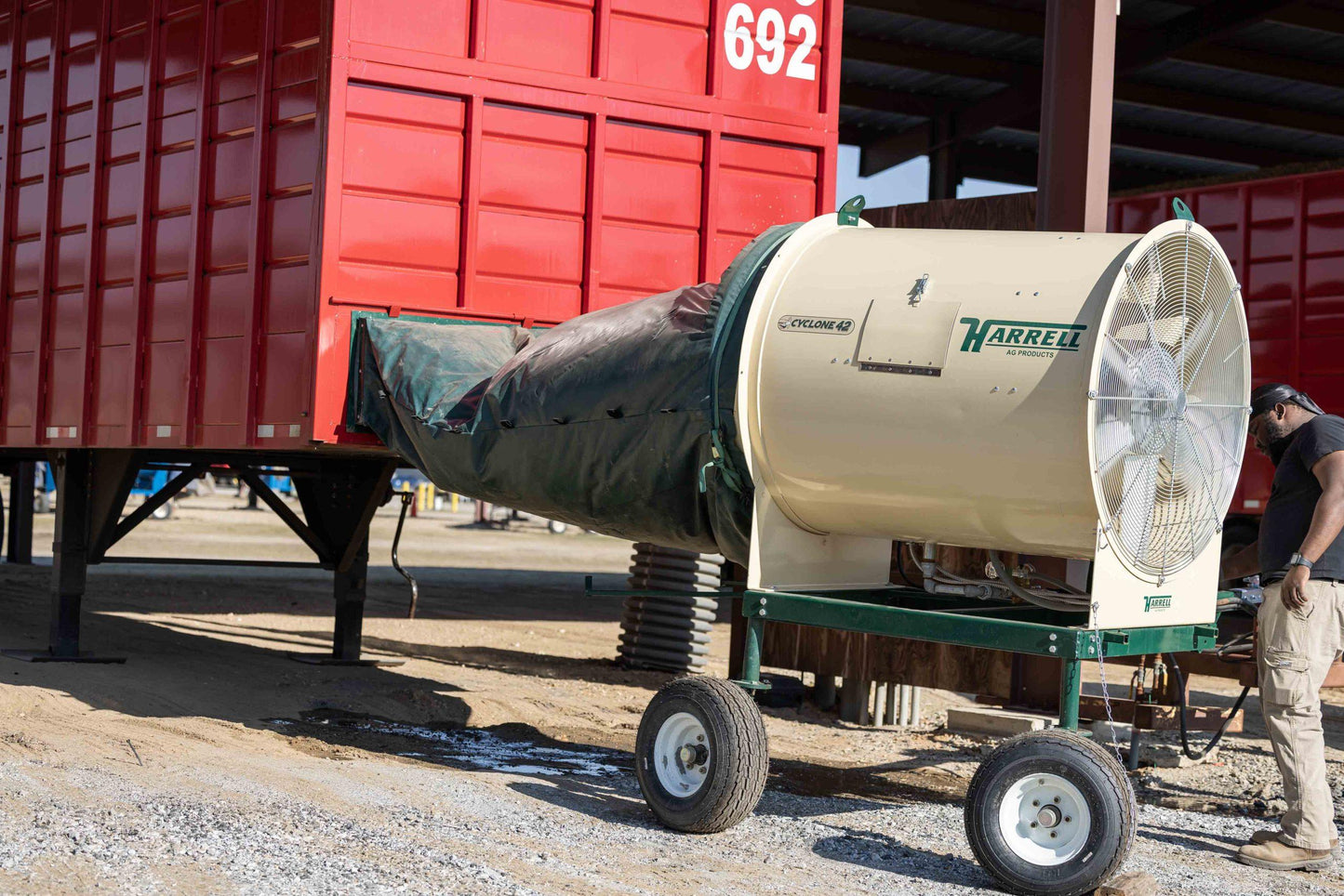 Harrell | Cyclone 42 | 42” Fan | Industrial Grain Dryer | For Peanut & Crop Drying