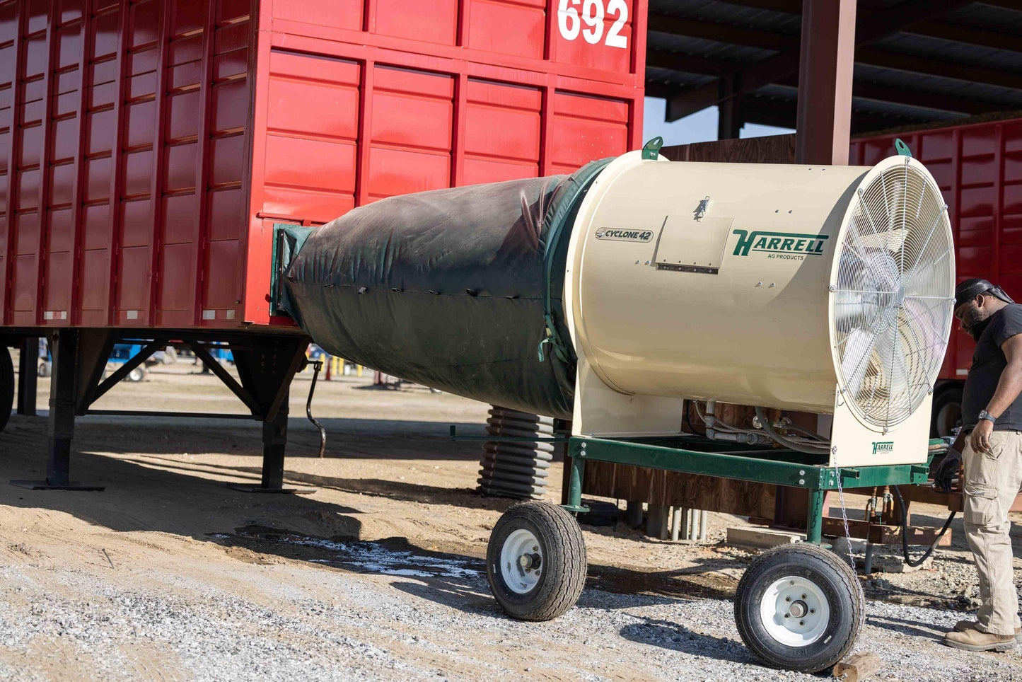 Harrell | Cyclone 42 | 42” Fan | Industrial Grain Dryer | For Peanut & Crop Drying