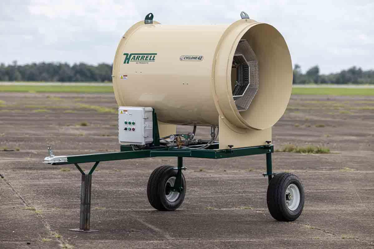 Harrell | Cyclone 42 | 42” Fan | Industrial Grain Dryer | For Peanut & Crop Drying