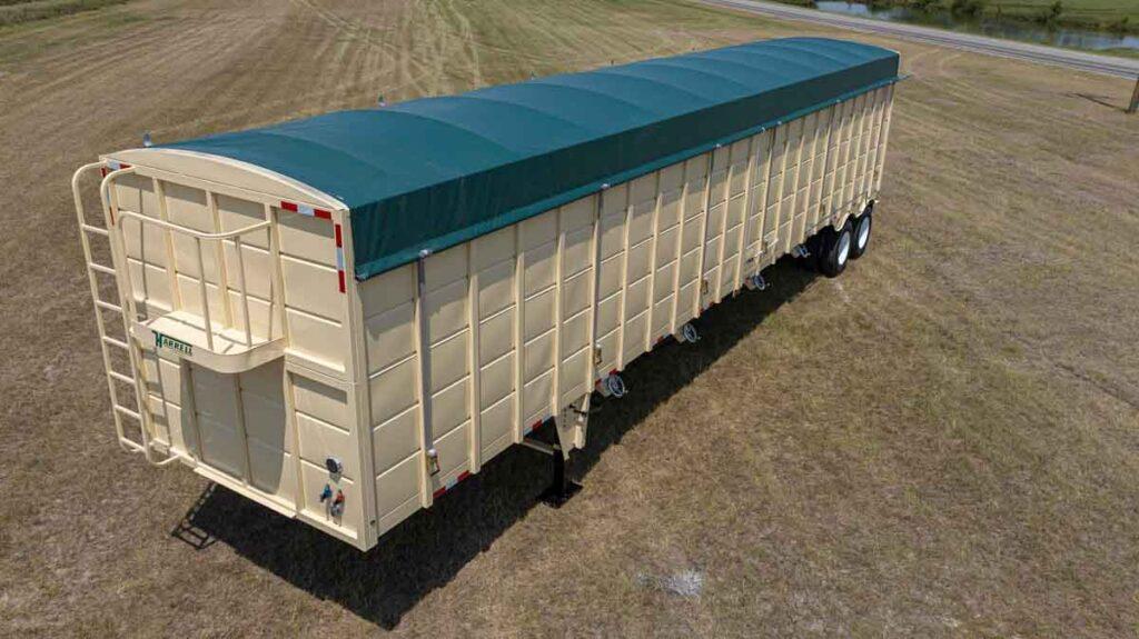 Harrell Ag | Harvest Hopper | Length 45' Feet | Heavy-Duty Grain & Peanut Trailer | HorsePower 100+ HP | For 100+ HP Tractors & Semi Trucks