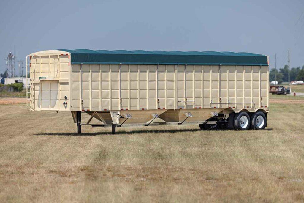 Harrell Ag | Harvest Hopper | Length 45' Feet | Heavy-Duty Grain & Peanut Trailer | HorsePower 100+ HP | For 100+ HP Tractors & Semi Trucks
