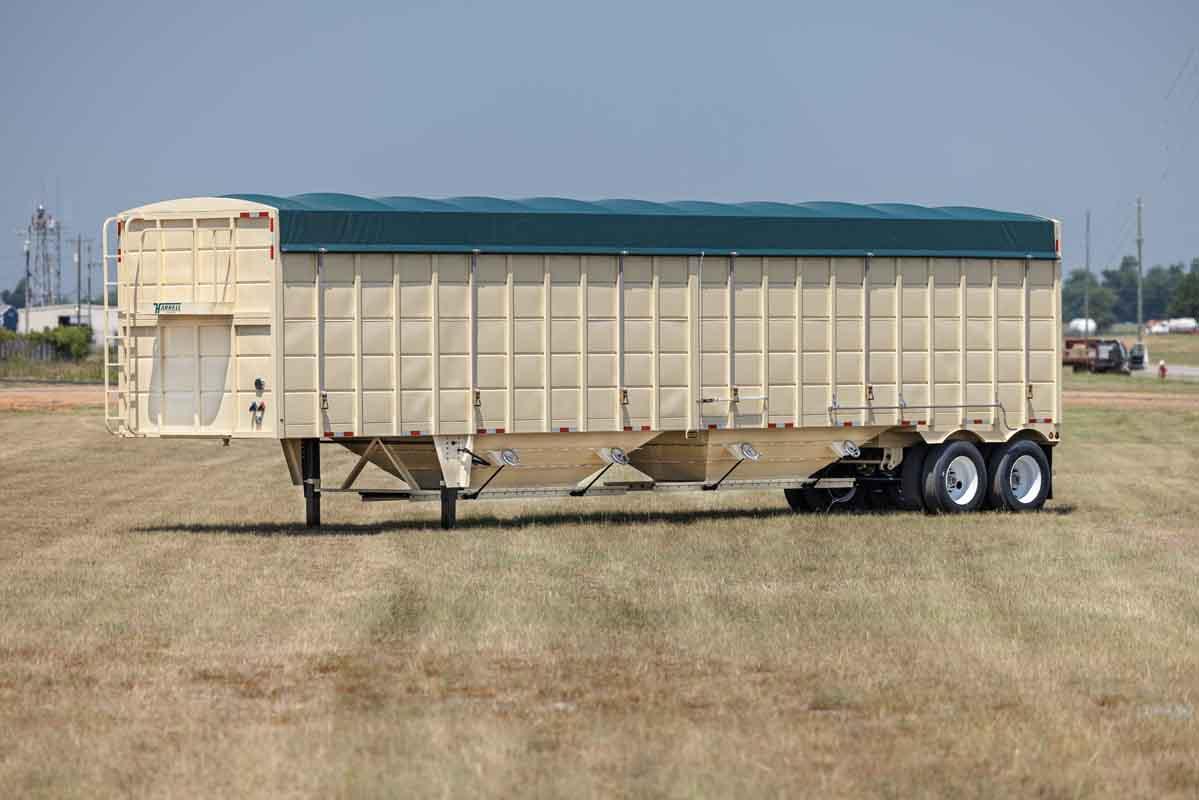 Harrell Ag | Harvest Hopper | Length 45' Feet | Heavy-Duty Grain & Peanut Trailer | HorsePower 100+ HP | For 100+ HP Tractors & Semi Trucks