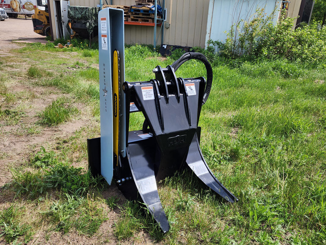 Hammer Head Rigid Grapple Saw | Model GS-44 | Grapple Opening 44" | Hydraulic Flow 15.5-21 GPM | For Skid Steers, Wheel Loaders & Tractors
