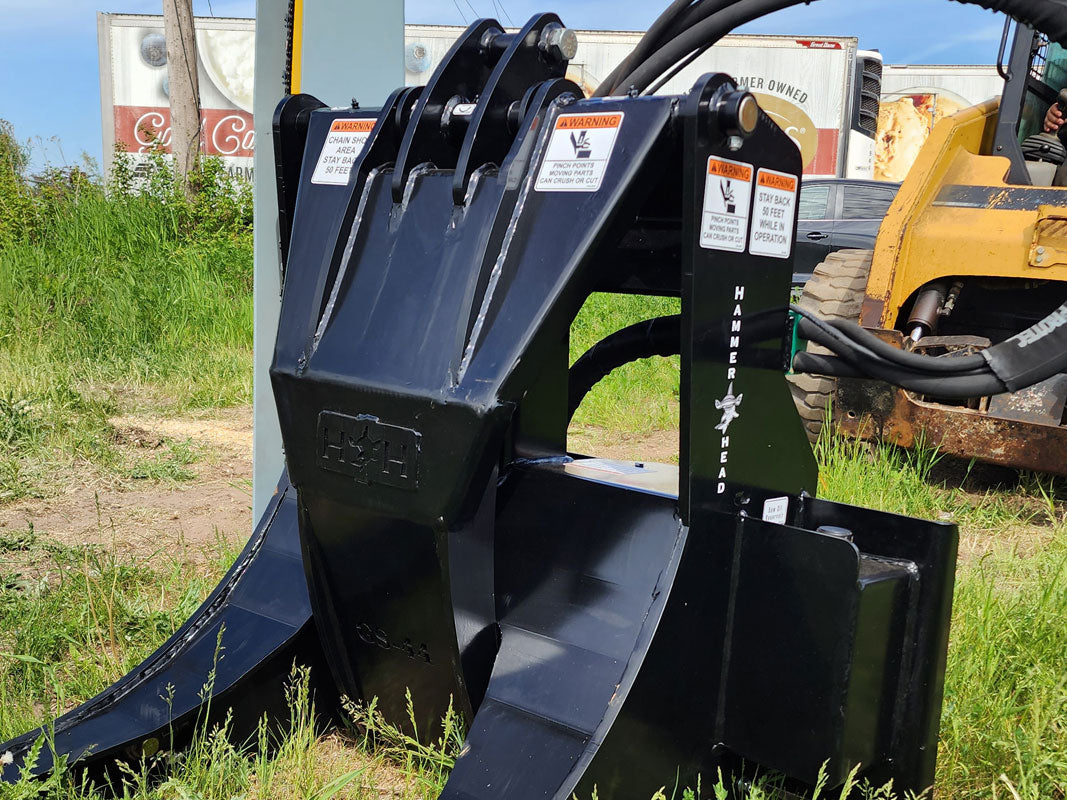 Hammer Head Rigid Grapple Saw | Model GS-44 | Grapple Opening 44" | Hydraulic Flow 15.5-21 GPM | For Skid Steers, Wheel Loaders & Tractors