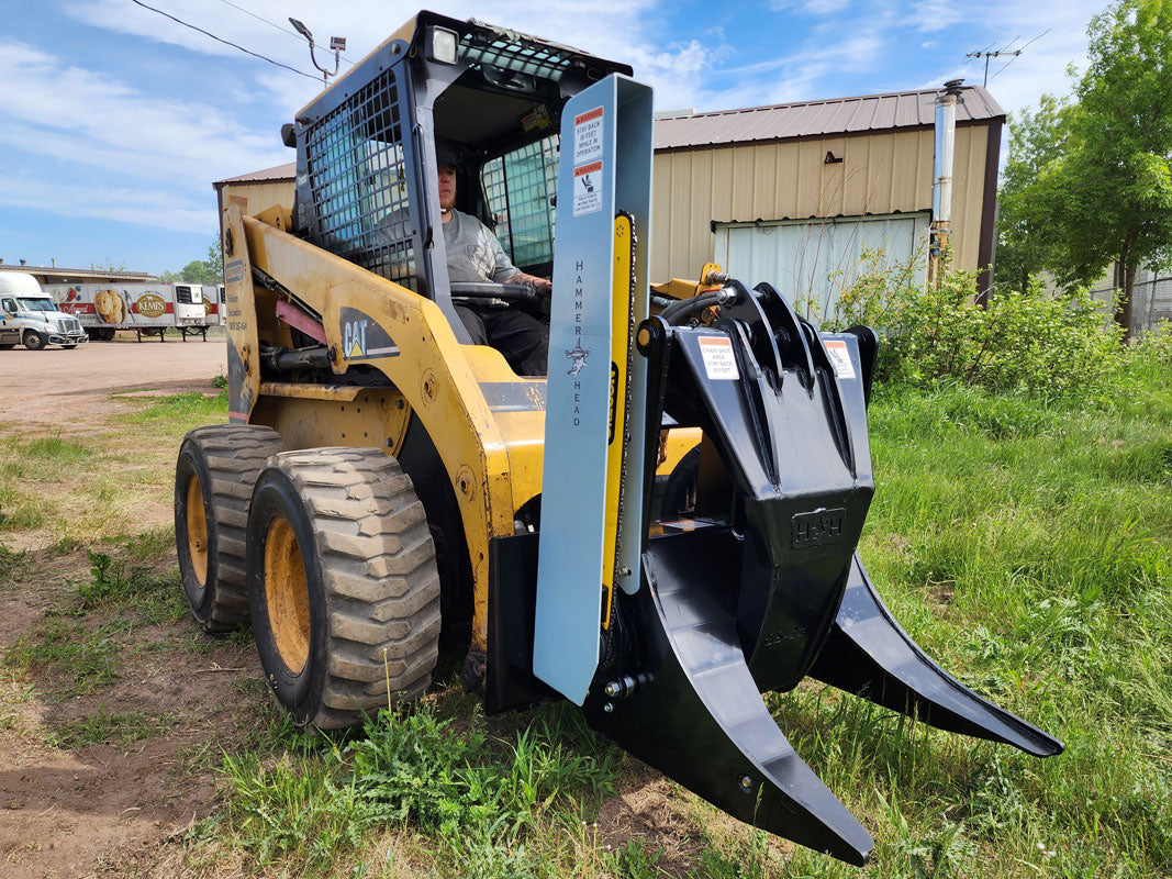 Hammer Head Rigid Grapple Saw | Model GS-44 | Grapple Opening 44" | Hydraulic Flow 15.5-21 GPM | For Skid Steers, Wheel Loaders & Tractors