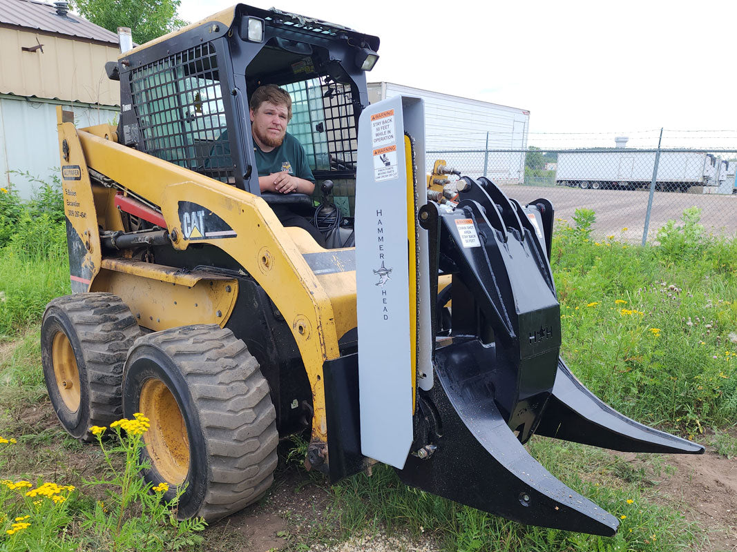Hammer Head Rigid Grapple Saw | Model GS-44 | Grapple Opening 44" | Hydraulic Flow 15.5-21 GPM | For Skid Steers, Wheel Loaders & Tractors