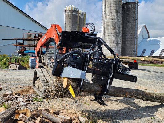 Hammer Head Firewood Blocker | Harvester Bar 36" | Grapple Opening  36" | Hydraulic Flow 15.5+ GPM | For Skid Steers, Excavators, Log Loaders & Tractors