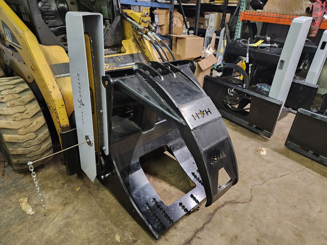 Hammer Head Rigid Grapple Saw | Model GS-44 | Grapple Opening 44" | Hydraulic Flow 15.5-21 GPM | For Skid Steers, Wheel Loaders & Tractors