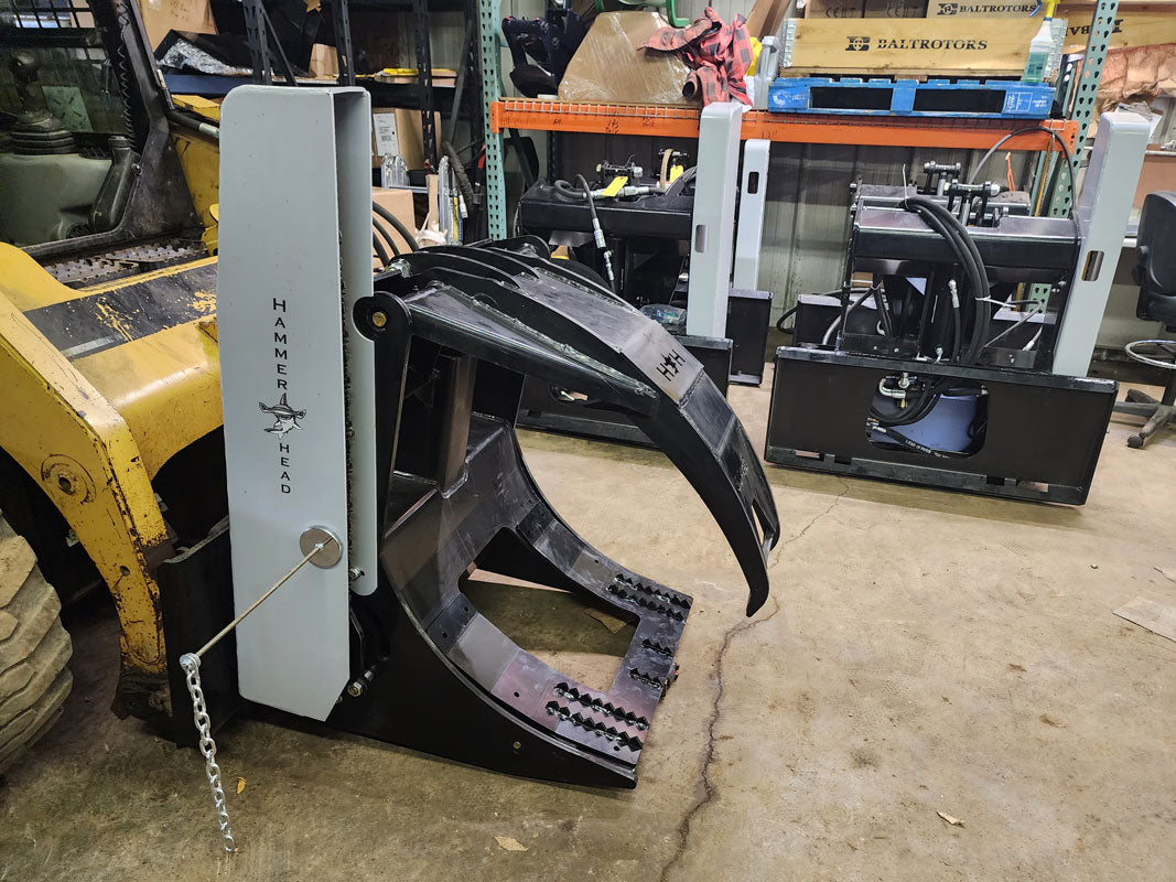 Hammer Head Rigid Grapple Saw | Model GS-44 | Grapple Opening 44" | Hydraulic Flow 15.5-21 GPM | For Skid Steers, Wheel Loaders & Tractors