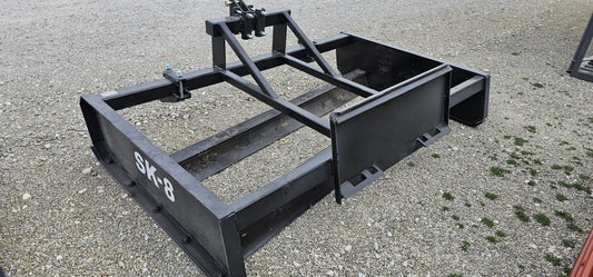Industrias America Grader Blade | Model SK-8 | Working Width 8' | Hydraulic Flow 10 To 25 GPM | For Skid Steers