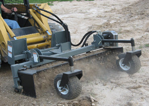 Worksaver | Power Landscape Rake | Models 360570, 360575 & 360580 | Width 72" To 96" | Hydraulic Flow 15–23 GPM | For Skid Steers