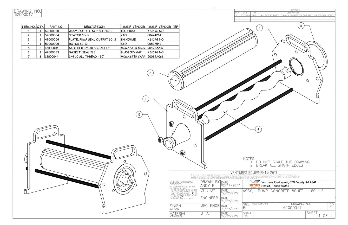 Venture 3/8 Special Skid Steer Mounted Grout Pump (SSU) With Cavity Pump | Hopper Fill Height 30" | For Skid Steer
