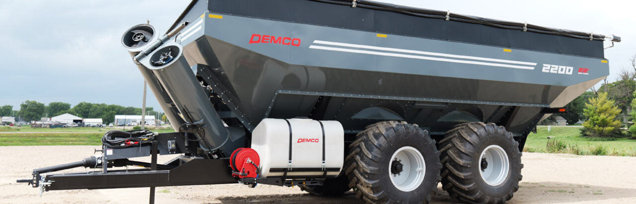 Demco | Grain Cart | Model 2200 | Dual Auger | 22" Vertical / 20" Horizontal | 14’ Transport Width | Horsepower 400 HP | For Tractor