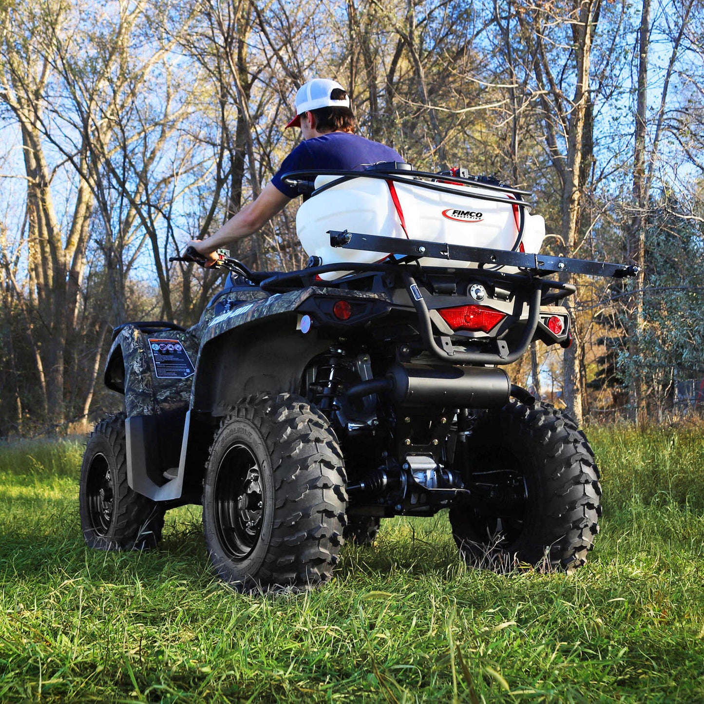 Fimco | 15 Gallon Value ATV Sprayer with 2 Nozzle Boom | Model 15-2N-ATV-GS | Width 16" | Flow Rate 1.2 GPM